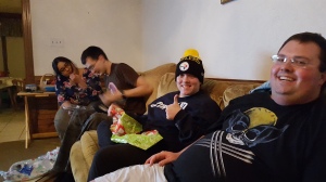 Al bought Katie a Steelers stocking cap! Photo Credit: Al Vardaro