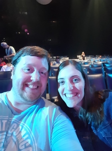 Selfie before the show! We couldn't take pictures or video, but it was an amazing show!